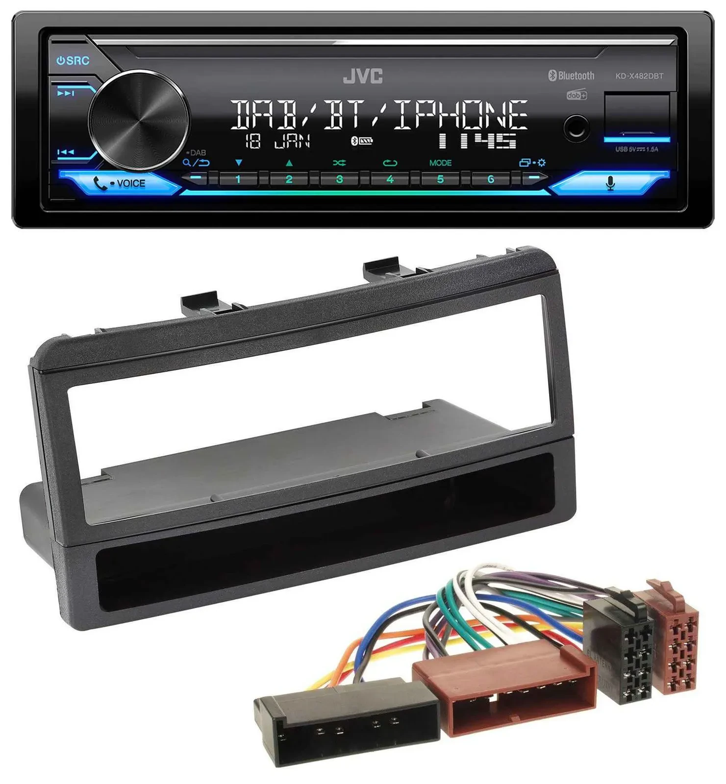Автомагнитола для Ford Focus/Cougar/Escort/Fiesta JVC Bluetooth DAB USB MP3