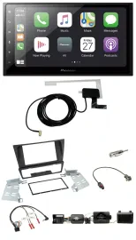 Автомагнитола для BMW 3 Series E90/E91/E92/E93 Pioneer 2DIN, Bluetooth, DAB, USB, поддержка кнопок на руле, поддержка PDC