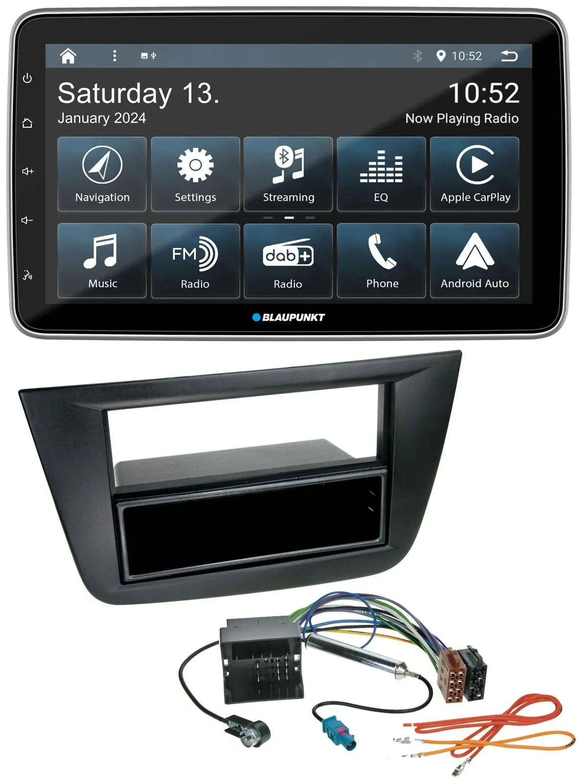 Автомагнитола Blaupunkt USB DAB SD MP3 Bluetooth для Seat Toledo/Altea (с 2005), чёрная