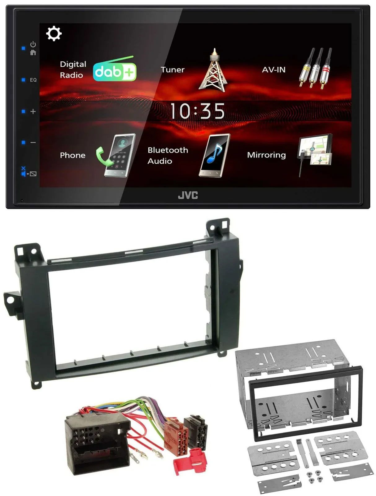 JVC USB Bluetooth MP3 DAB 2DIN Autoradio für Mercedes Viano Vito W639 06-14