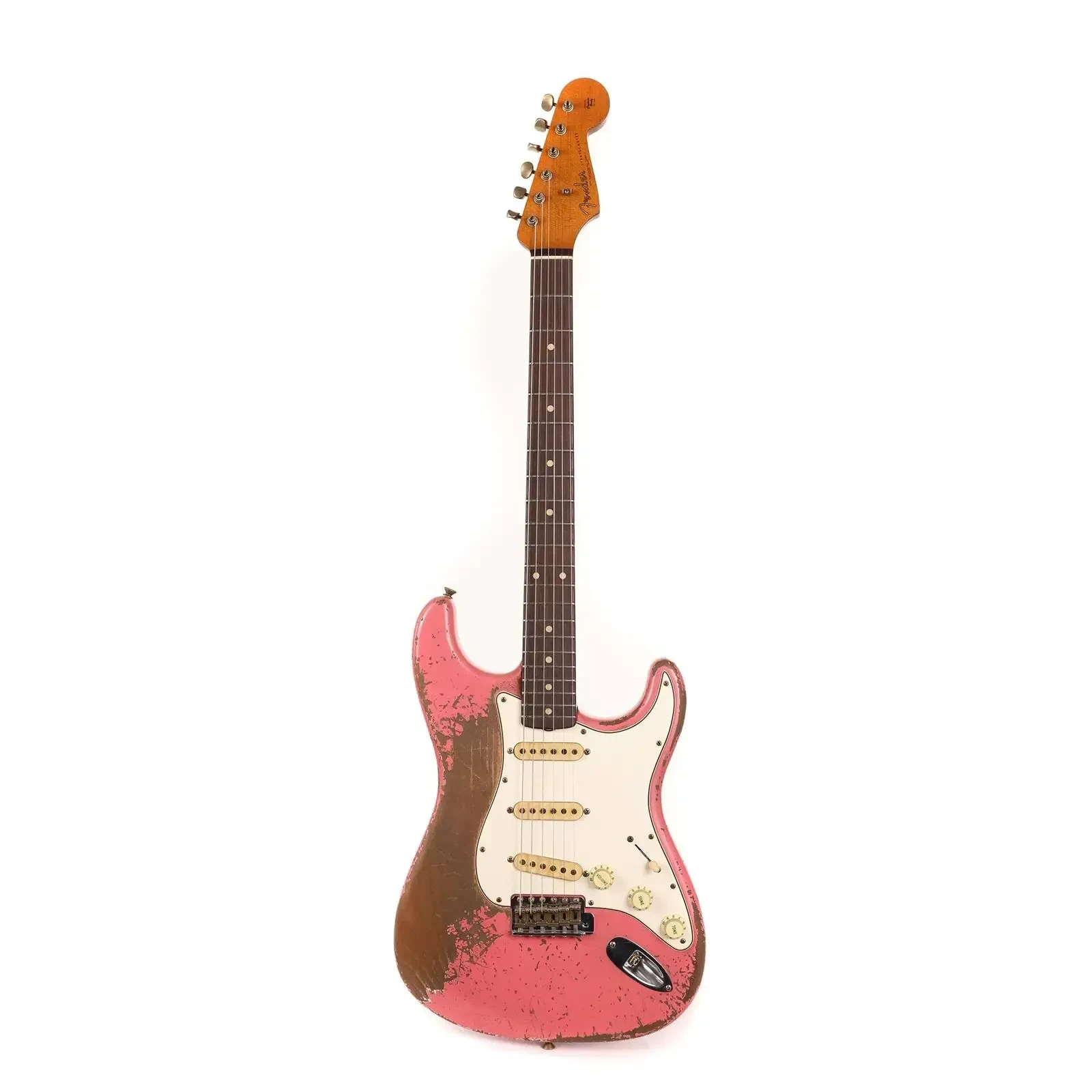 Электрогитара Fender Custom Shop 1962 Strat Ultimate Relic Roasted Stratocaster Jason Smith Masterbuilt Faded Coral Pink