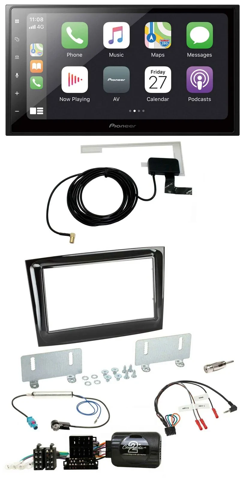 Автомагнитола Pioneer 2DIN Bluetooth DAB USB для Fiat Doblo (с 2015)