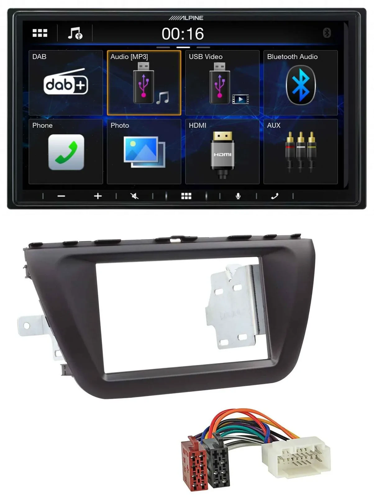 Alpine Bluetooth 2DIN MP3 DAB USB Autoradio für Suzuki SX4 (ab 2013)