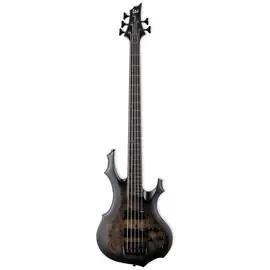Бас-гитара ESP LTD F-5 Ebony Burl Poplar 5-String Charcoal Burst Satin