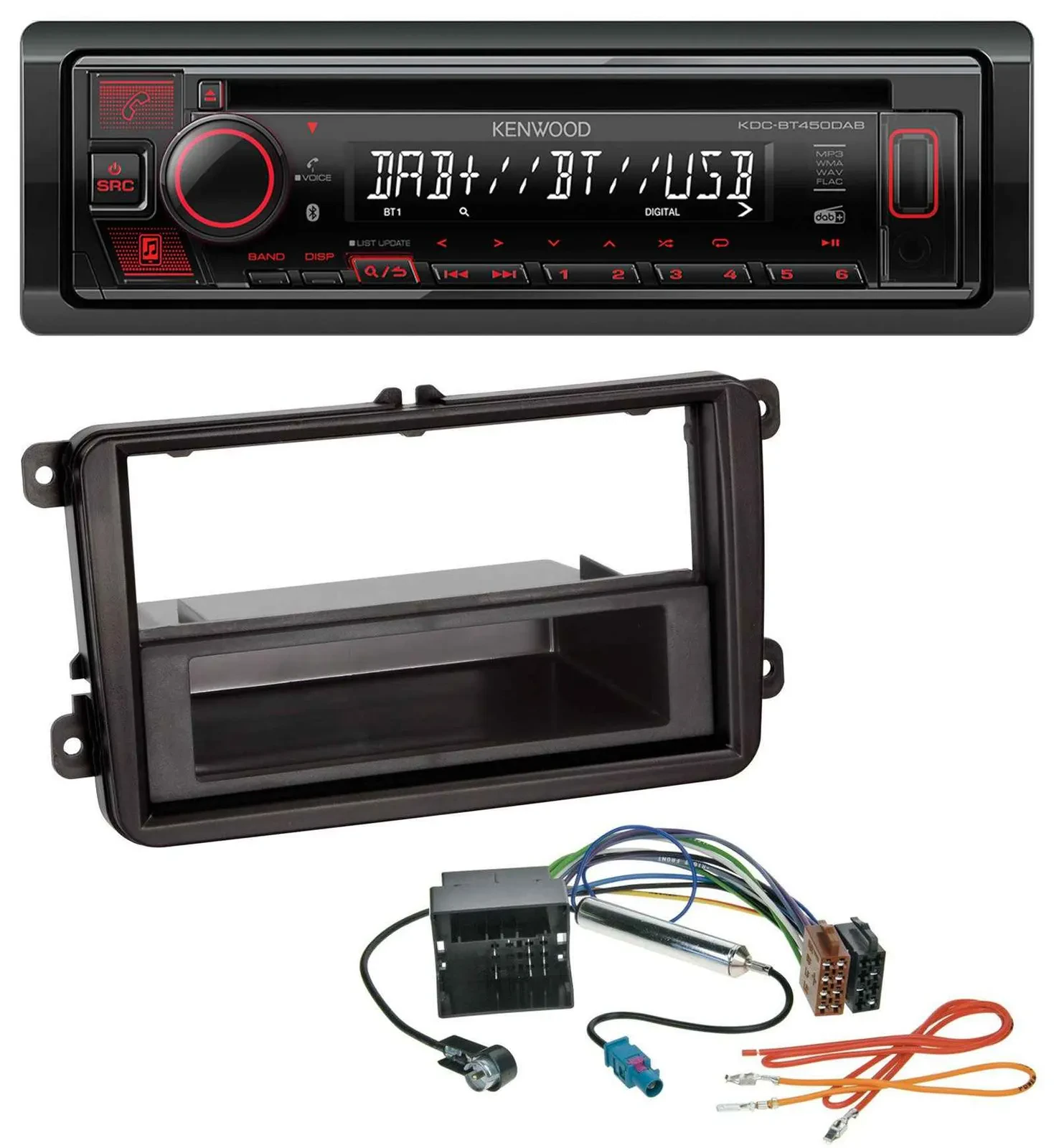 Kenwood MP3 CD USB Bluetooth DAB Autoradio für Seat Alhambra ab 10 Leon 09-12 To