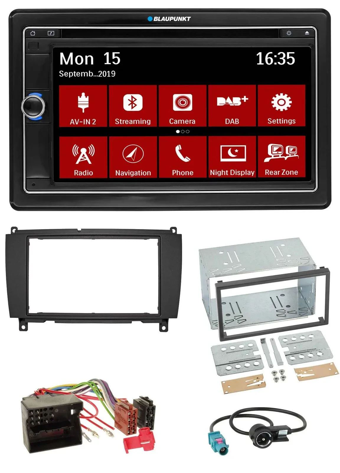 Blaupunkt Bluetooth DAB 2DIN USB DVD MP3 Autoradio für Mercedes CLK C209 A209 04