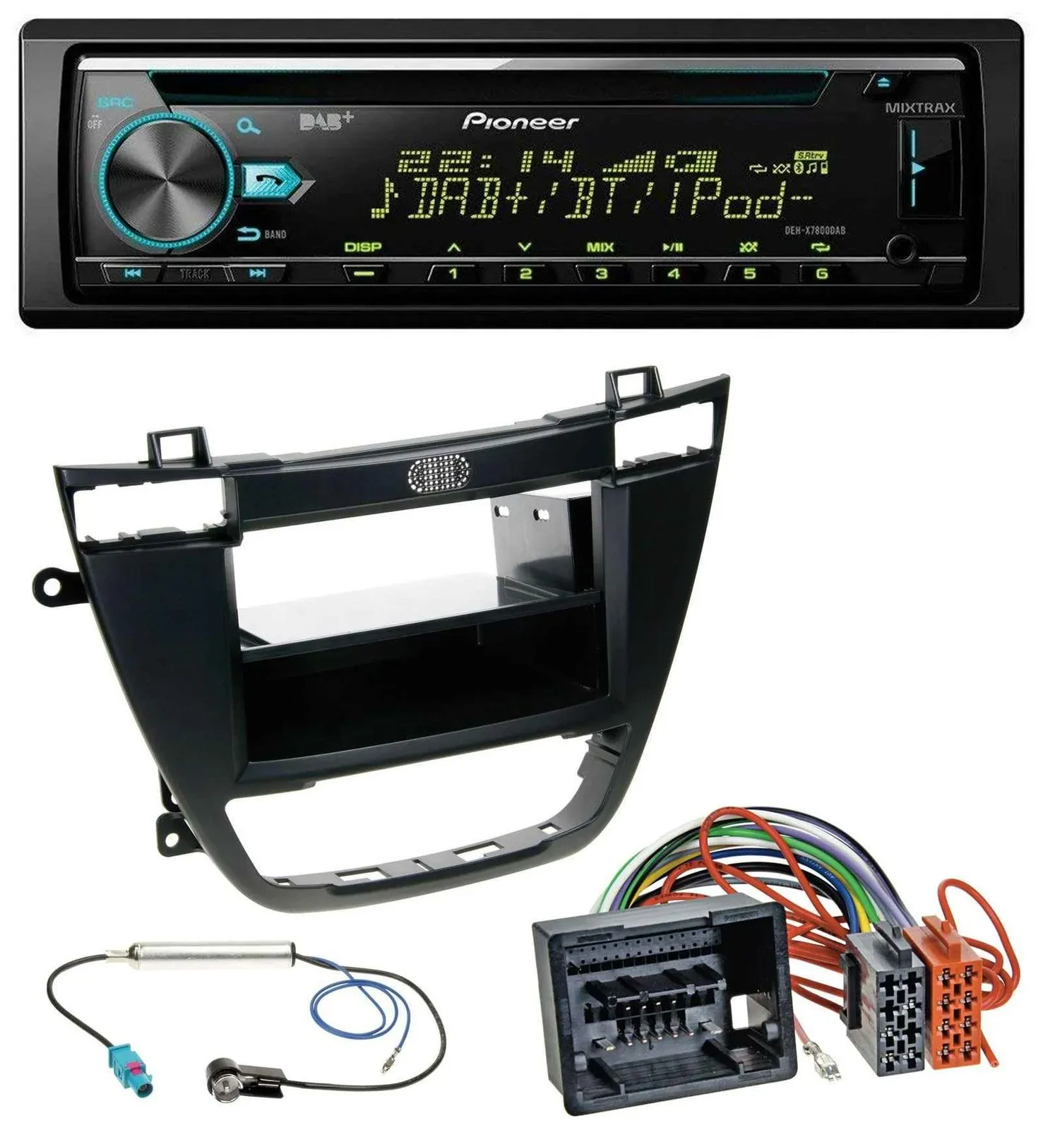 Автомагнитола для Opel Insignia 2008–2013 Pioneer DAB MP3 CD USB Bluetooth черная
