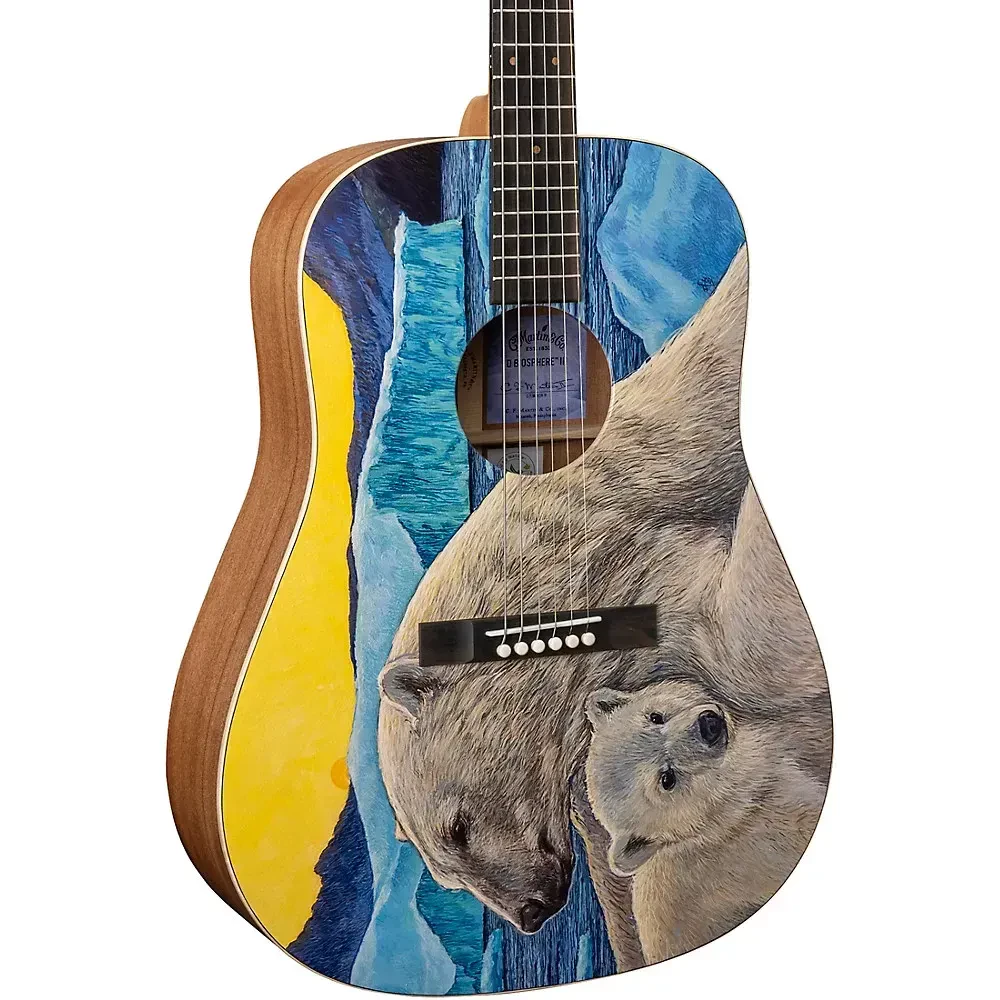 Акустическая гитара Martin Guitars Biosphere III Dreadnought Polar Bear с чехлом