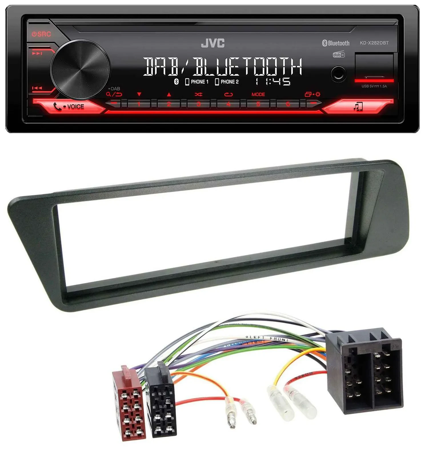 JVC Bluetooth USB DAB MP3 Autoradio für Peugeot 306