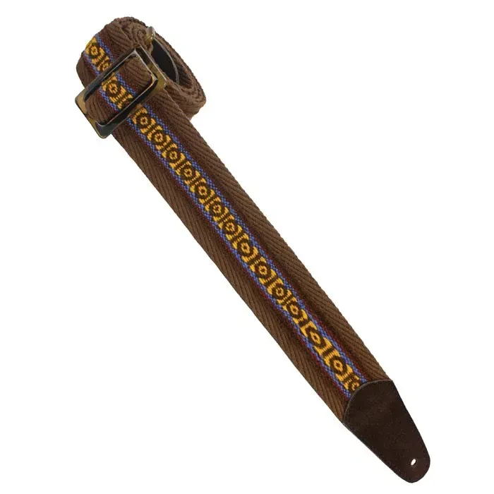 Ремень для гитары Henry Heller HPWS-03 Herringbone Woven Brown Blue Orange