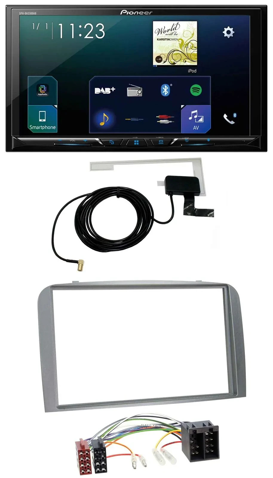 Pioneer 2DIN DAB USB MP3 Bluetooth Autoradio für Alfa Romeo 147 GT 00-10 silber