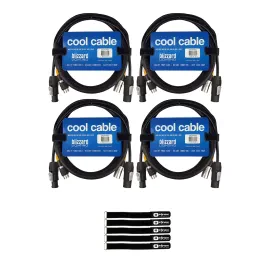 Blizzard Lighting DMX5PCT-6 6 FT IP Rated Combo Cable 4-Pack