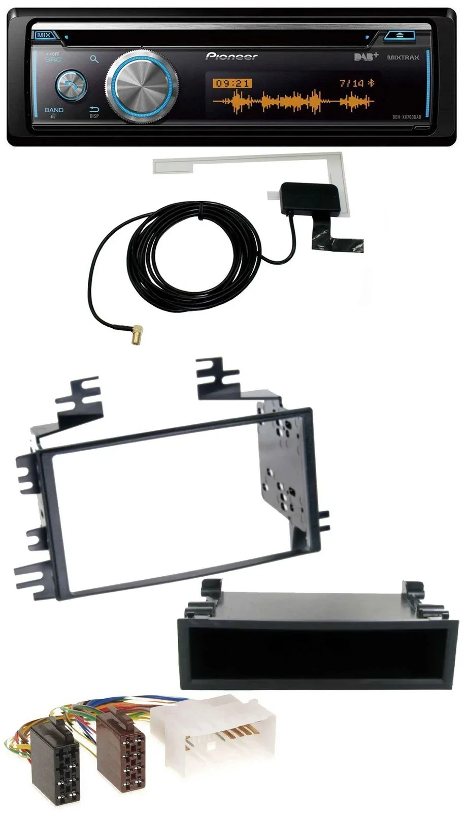 Автомагнитола Pioneer Bluetooth DAB MP3 USB CD для Kia Rio / Hyundai Accent (2006–2011)