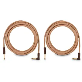 Fender Festival Pure Hemp Straight to Angle Instrument Cable 2-Pack 18.6 ft.