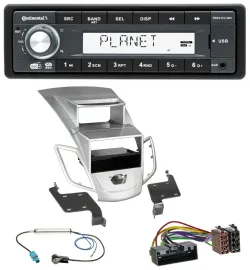 Continental MP3 AUX USB DAB 1DIN Autoradio für Ford Fiesta Display 10-17 silber