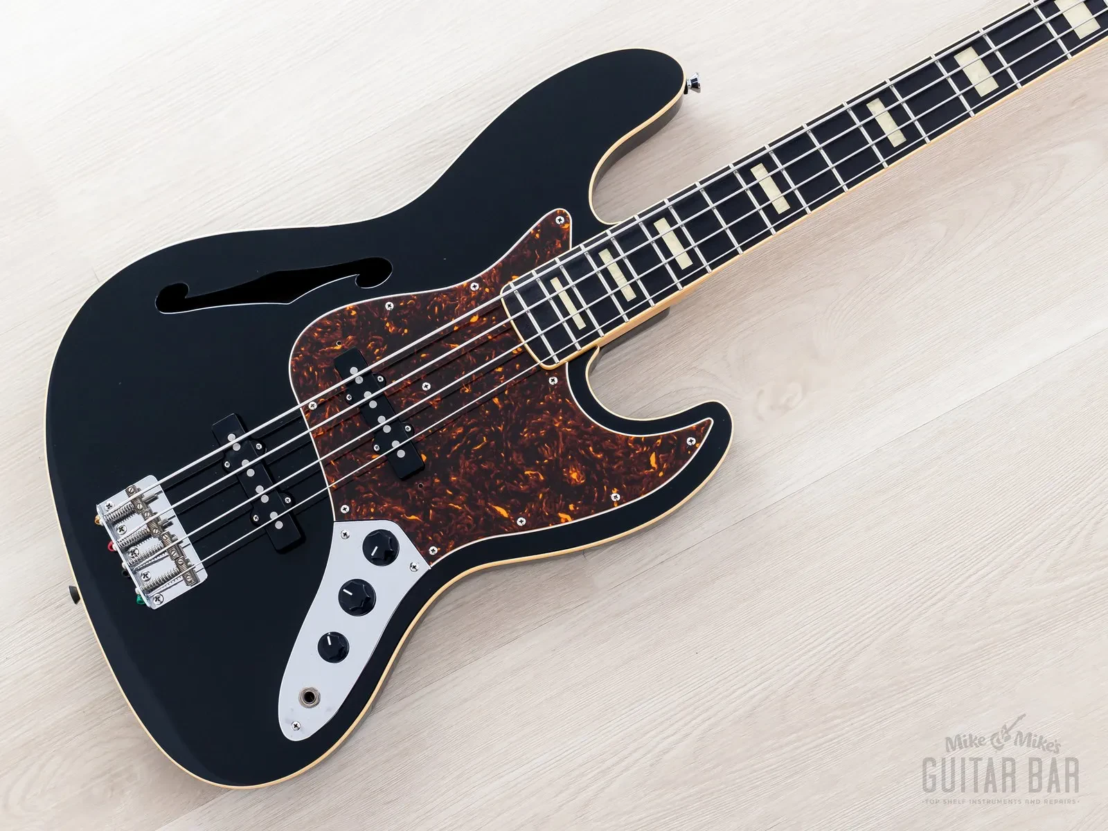 2012 Fender Jazz Bass JB/HO Semi-Hollow Mahogany Body, Blocks & Binding, Japan