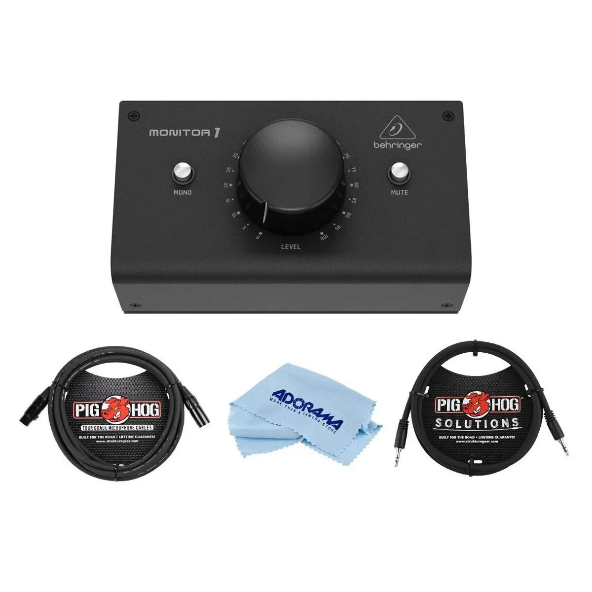 Behringer MONITOR1 Premium Passive Stereo Monitor and Volume Controller - Bundle