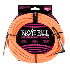 Инструментальный кабель Ernie Ball 6084 5.5м Braided Neon Orange