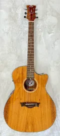 Dean AX E KOA Acoustic-Electric Cutaway Guitar, Natural Koa Exotic Guitar