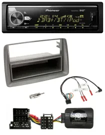 Автомагнитола Pioneer Bluetooth USB DAB для Alfa Romeo GT/147, серебристая