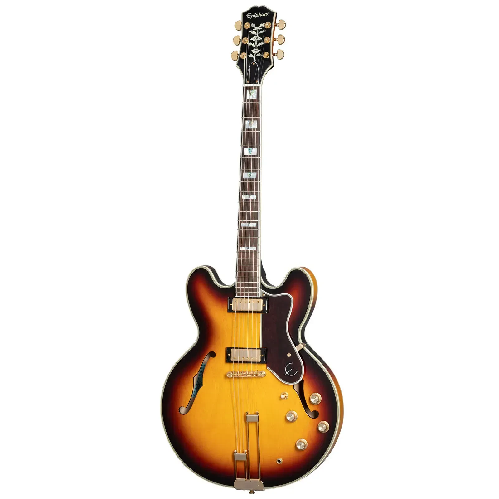 Электрогитара Epiphone Sheraton semi-hollow, 2x mini-humbucker, Vintage Sunburst, с чехлом