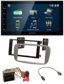 Kenwood 2DIN Bluetooth MP3 USB DAB Autoradio für Ford Mondeo 07-14 S-Max silber