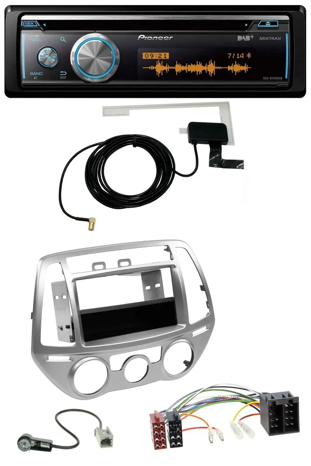 Pioneer Bluetooth DAB MP3 USB CD Autoradio für Hyundai i20 (12-14) man. Klima