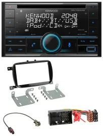 Kenwood CD 2DIN DAB USB MP3 Bluetooth Autoradio für Fiat 500X ab 2016 klavierlac