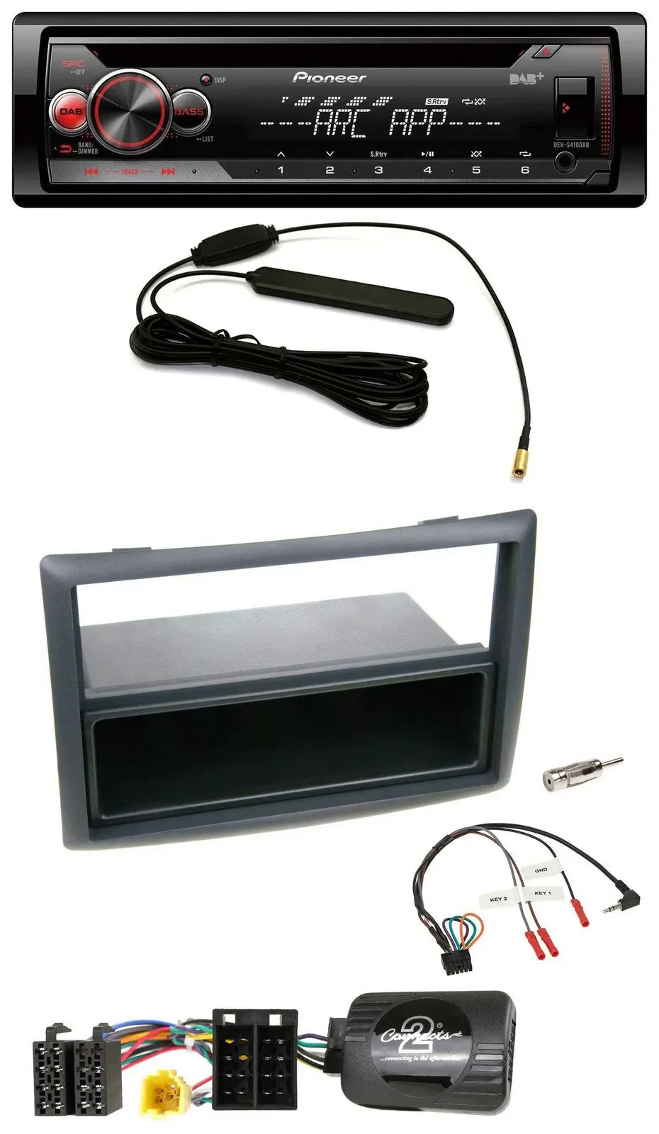 Pioneer CD USB Lenkrad DAB MP3 Autoradio für Renault Megane 2007-2008 schwarz