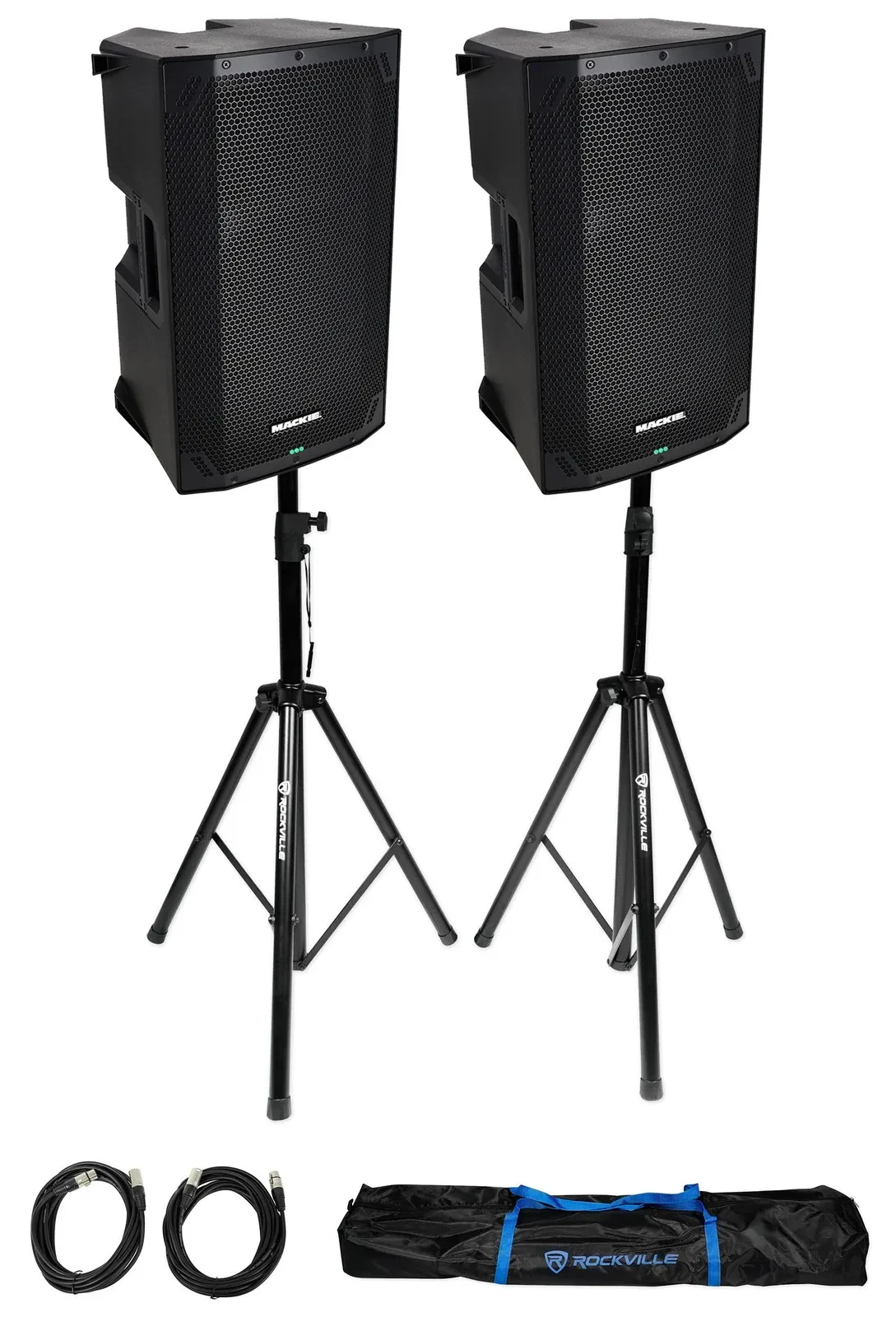 Активная акустическая система для PA/DJ Mackie Thump12 V4 12", 1400W, Bluetooth (набор, пара) со стойками и кабелями