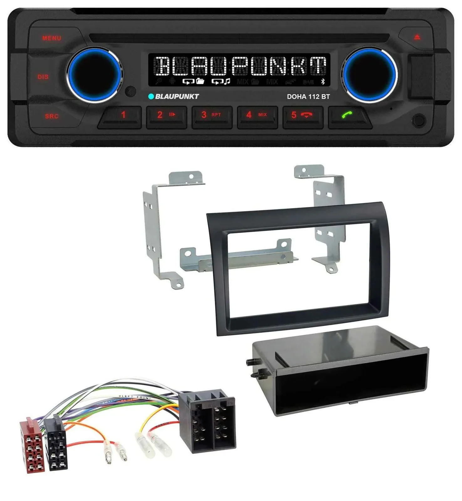 Автомагнитола для Fiat Ducato (2006–2010) Blaupunkt CD/MP3, Bluetooth, USB, AUX, черная