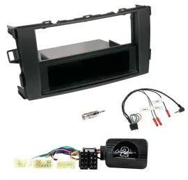 Einbauset Lenkradadapter DIN Autoradio für Toyota Auris 2007-2011 schwarz