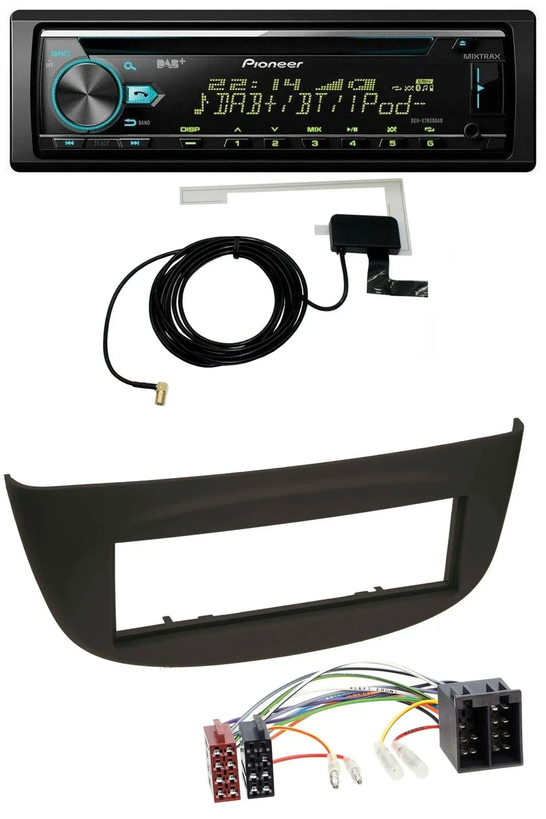 Pioneer MP3 AUX CD USB DAB Autoradio für Renault Twingo (07-12) schwarz