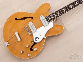 2001 Epiphone Casino Hollowbody Guitar Natural, Near-Mint w/ 1 11/16" Nut & Case