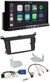 Alpine 2DIN DAB USB Lenkrad Bluetooth Autoradio für Toyota RAV 4 ab 2013