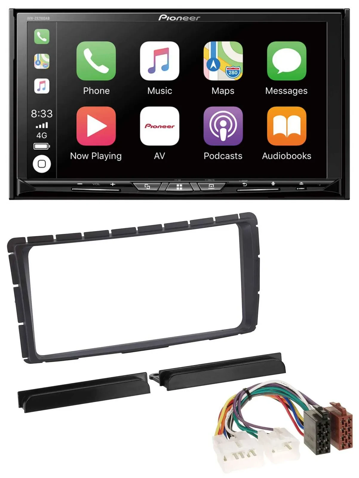 Pioneer 2DIN MP3 USB DAB DVD Bluetooth Autoradio für Toyota Hilux (ab 2011)