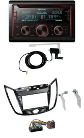 Автомагнитола Pioneer 2-DIN MP3 DAB USB CD Bluetooth для Ford C-Max/Kuga, черный глянец