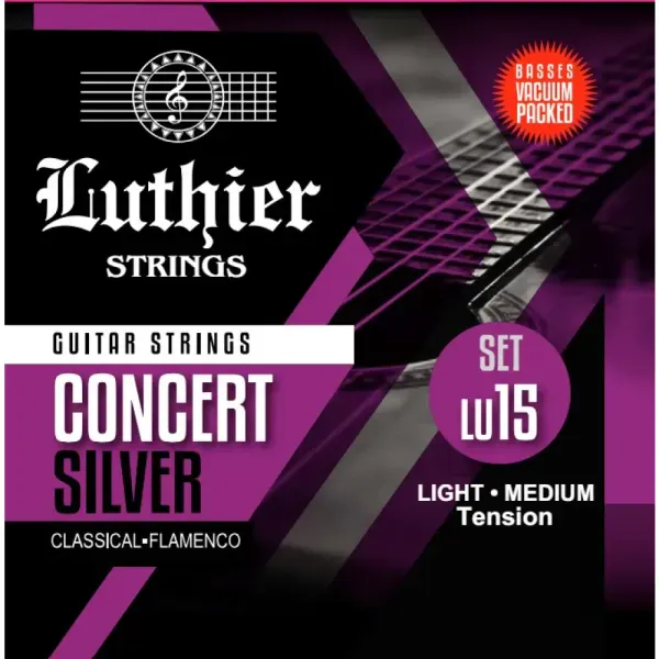 Струны для классической гитары Luthier LU-15 Concert Silver Light Medium Tention