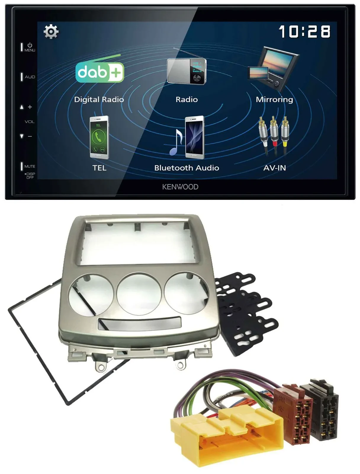 Автомагнитола для Mazda 5 (CR, 2005–2010) Kenwood 2DIN Bluetooth USB DAB MP3