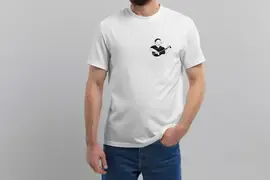 Футболка Popmerch MWL88 "Play Guitar" белая, мужская, размер L