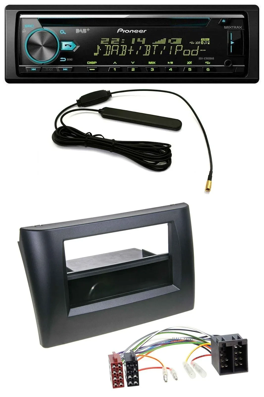 Pioneer CD MP3 AUX DAB USB Autoradio für Fiat Stilo 192 01-08 Ablagefach