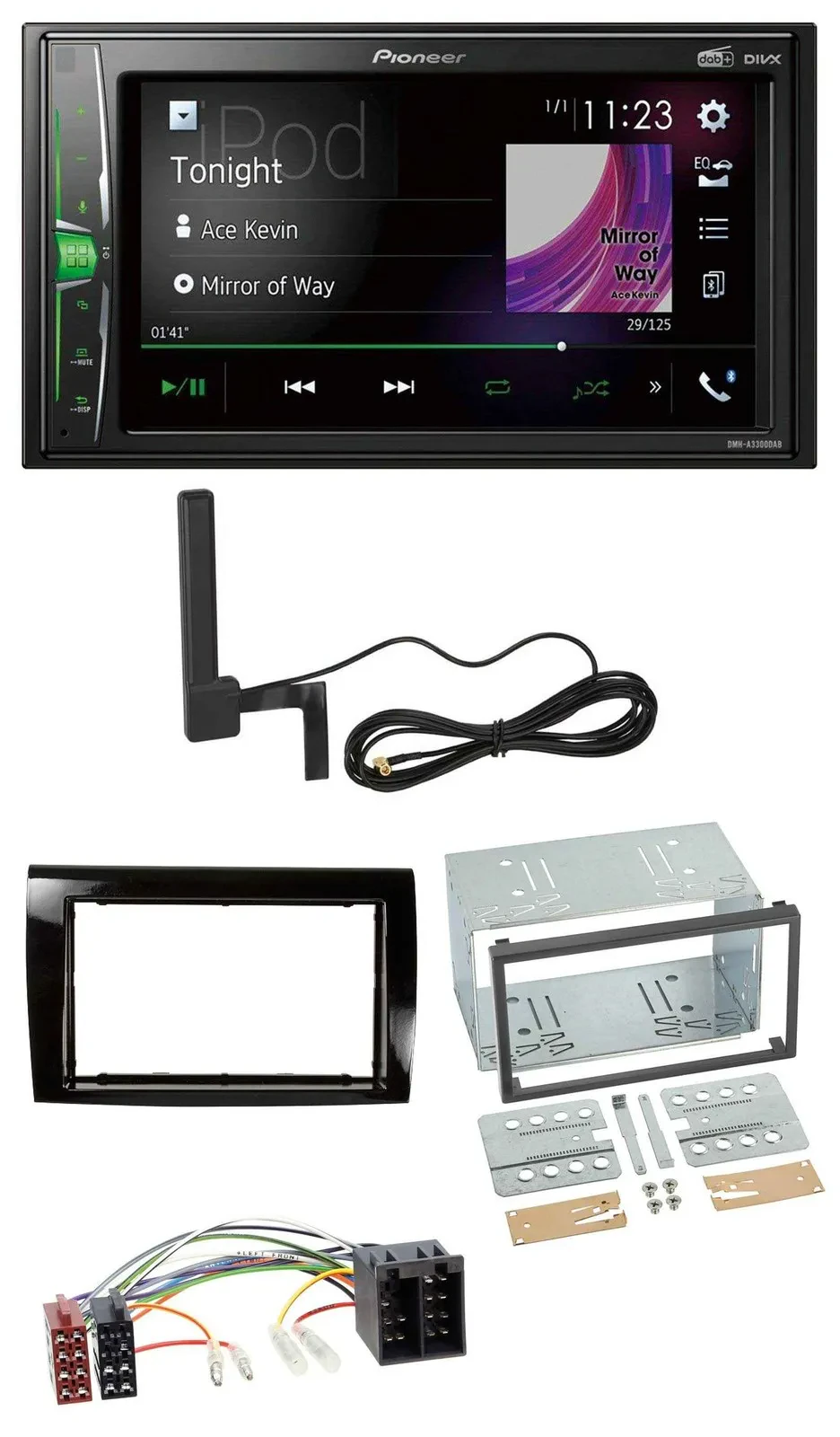 Автомагнитола для Fiat Bravo (с 2007) Pioneer 2DIN, DAB, Bluetooth, AUX, MP3