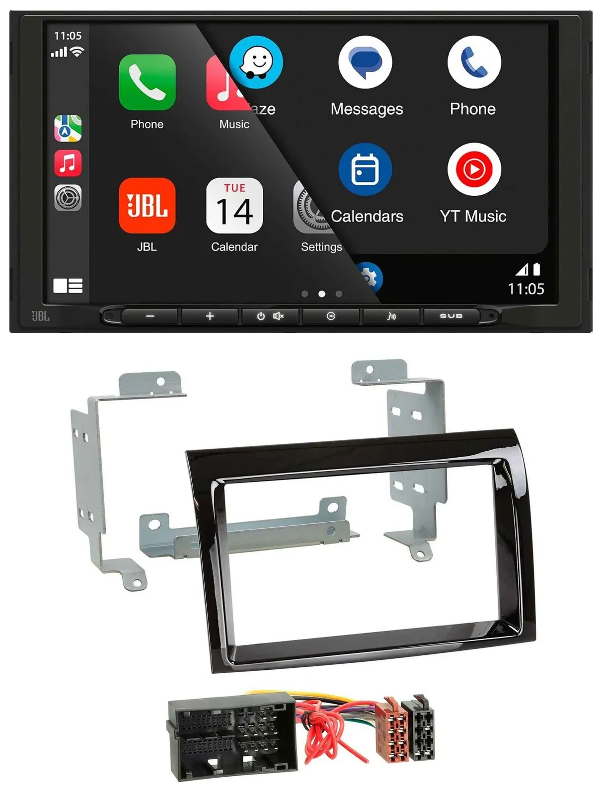 JBL USB 2DIN MP3 Bluetooth AUX Autoradio für Fiat Ducato Peugeot Boxer Citroen J