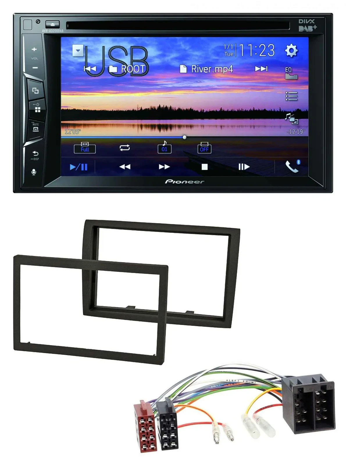 Pioneer Bluetooth 2DIN USB DVD DAB MP3 Autoradio für Citroen Jumper 11-21 Peugeo