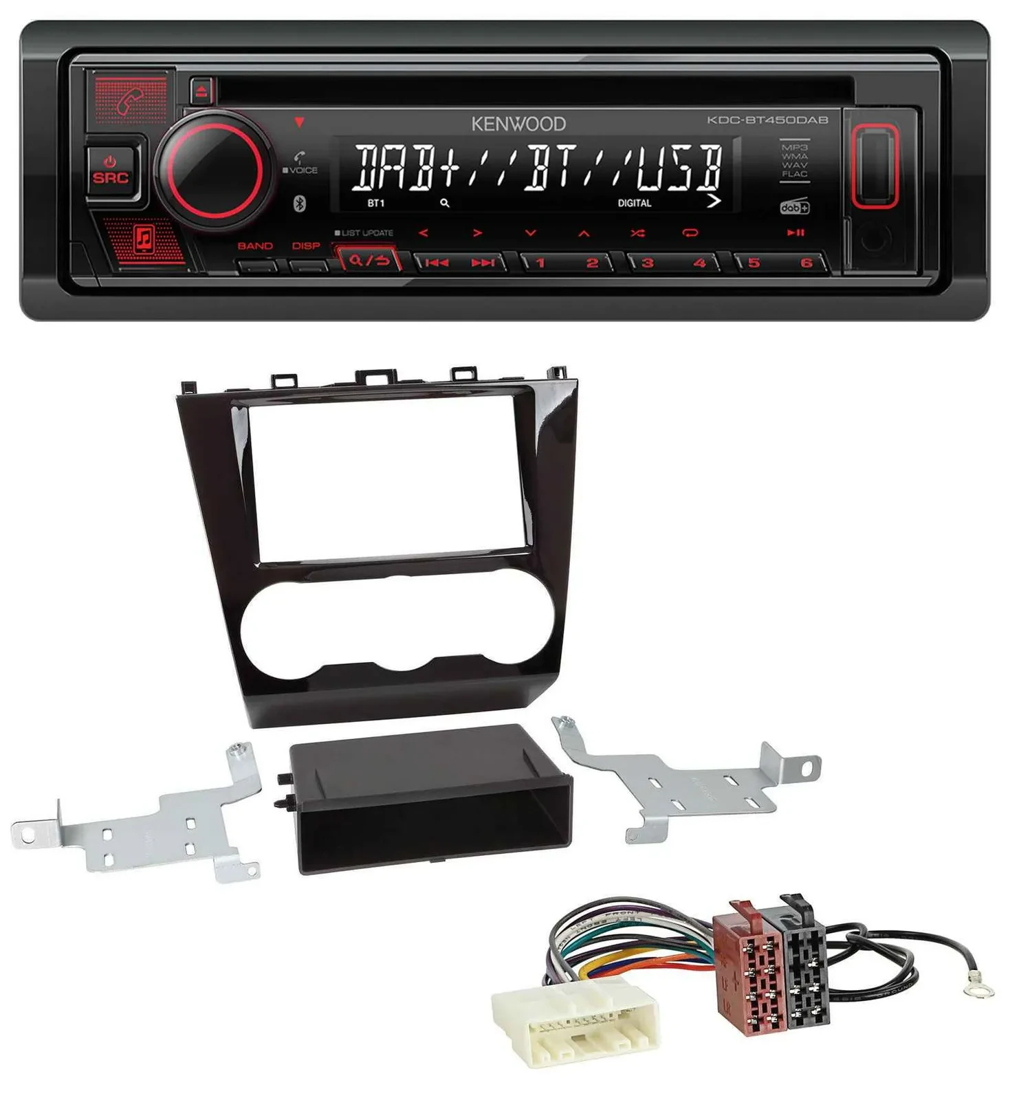 Kenwood MP3 CD USB Bluetooth DAB Autoradio für Subaru Forester SJ Facelift ab 15