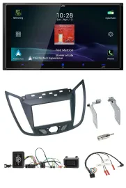 Автомагнитола JVC 2 DIN Bluetooth USB DAB для Ford C‑Max (с 2011), серый