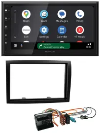 Автомагнитола Kenwood 2DIN, DAB, Bluetooth, USB, MP3, для Citroen Jumper 2006–2011, черная