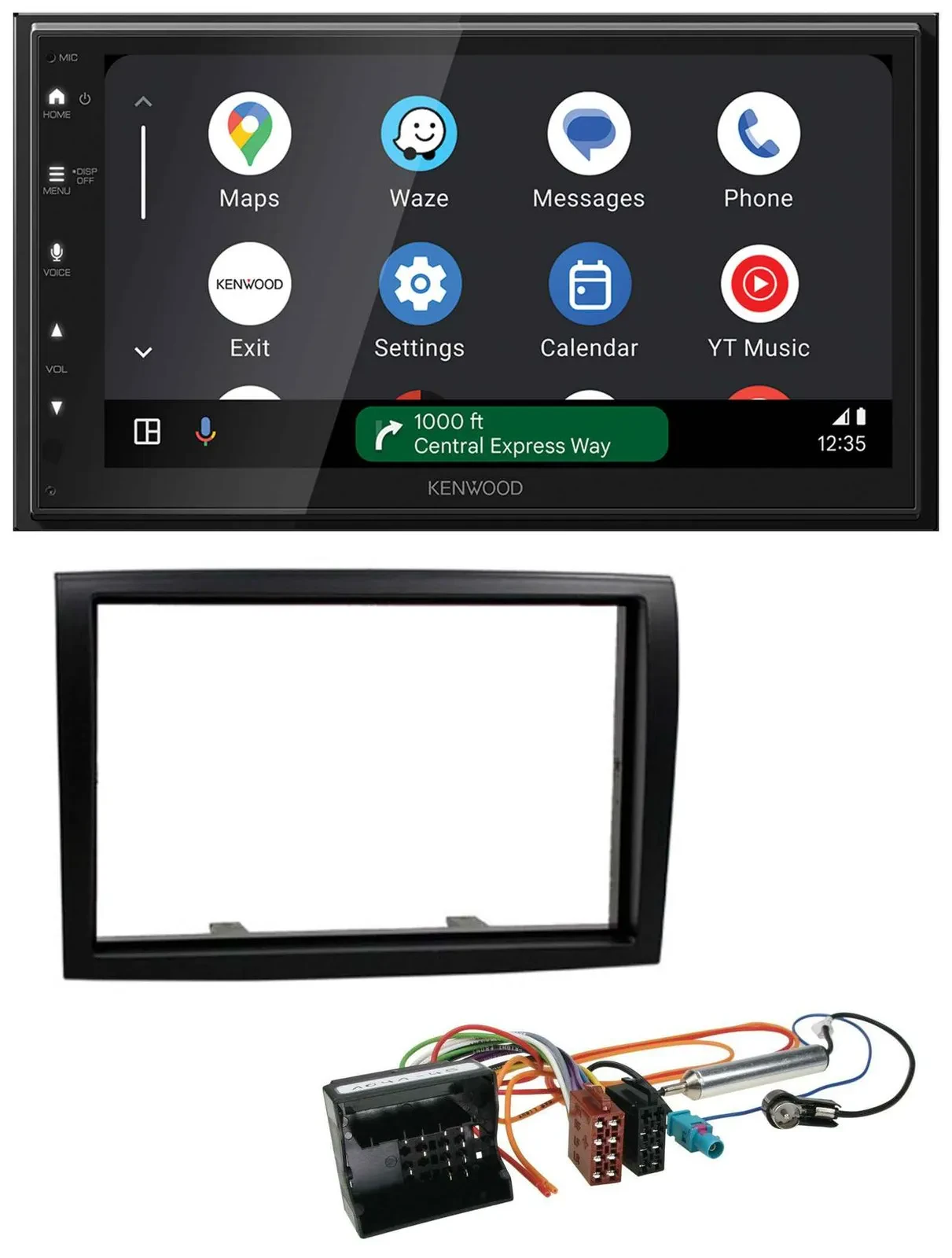 Автомагнитола Kenwood 2DIN, DAB, Bluetooth, USB, MP3, для Citroen Jumper 2006–2011, черная