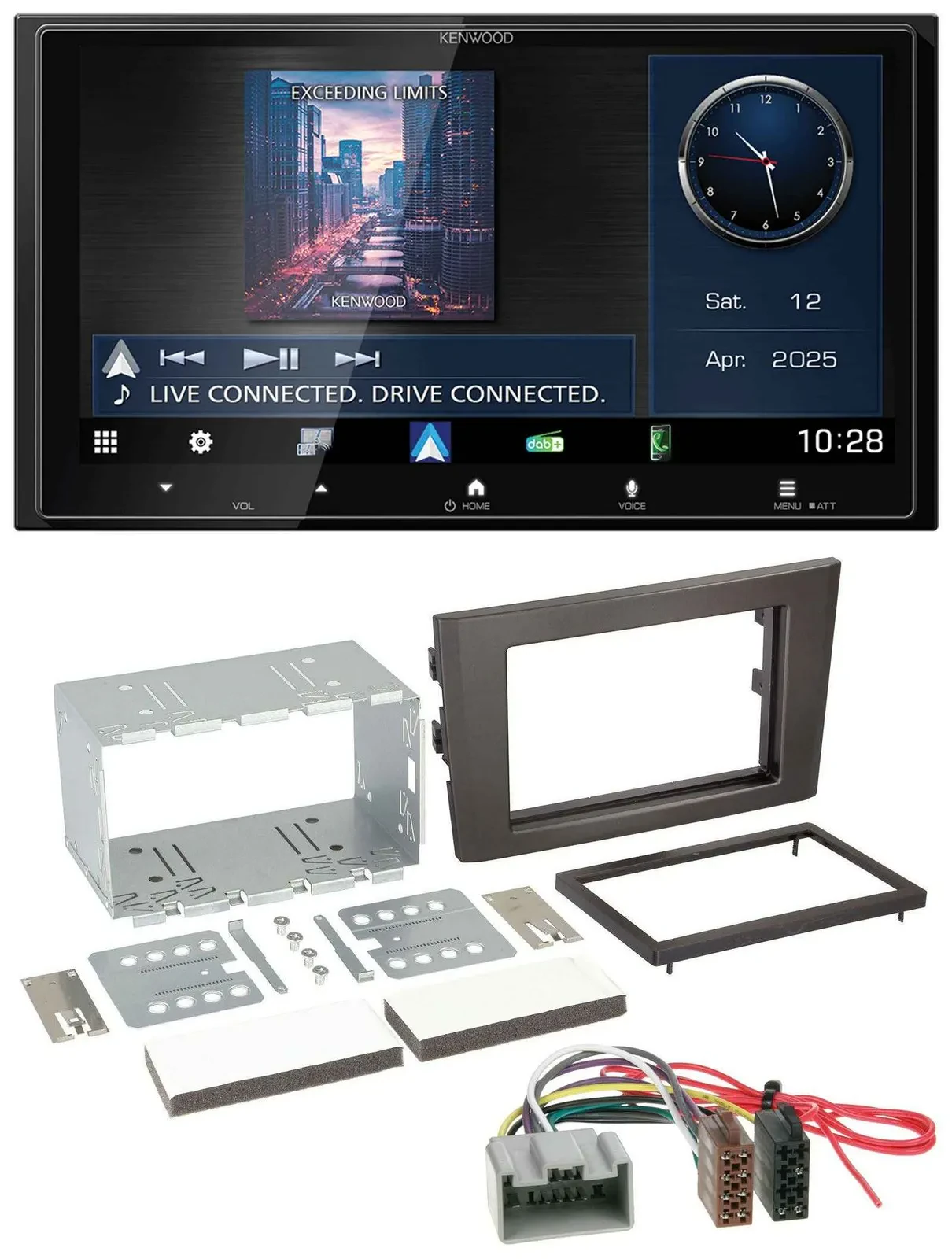 Kenwood Bluetooth 2DIN USB DAB MP3 Autoradio für Volvo XC 90 02-14 14 Pin