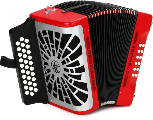 Аккордеон Hohner Compadre Diatonic Accordion, Keys of F/Bb/Eb , Red